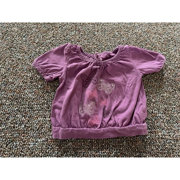 Cherokee Other - Cherokee Girls Purple Butterfly Top 9M